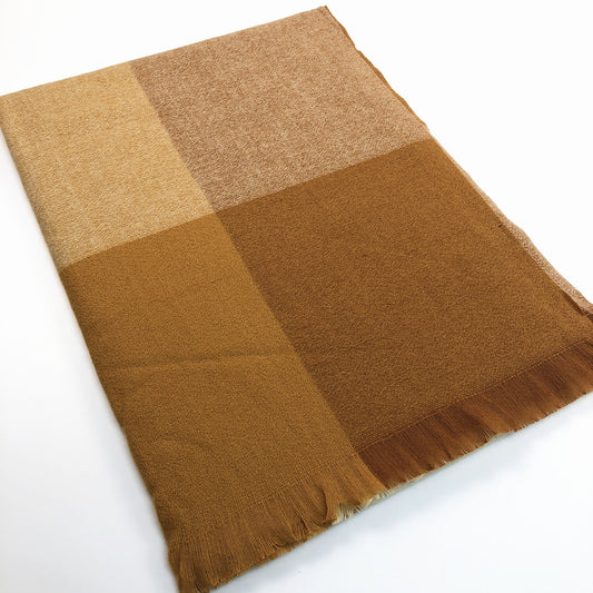Blanket Scarf - Plaid - Beige