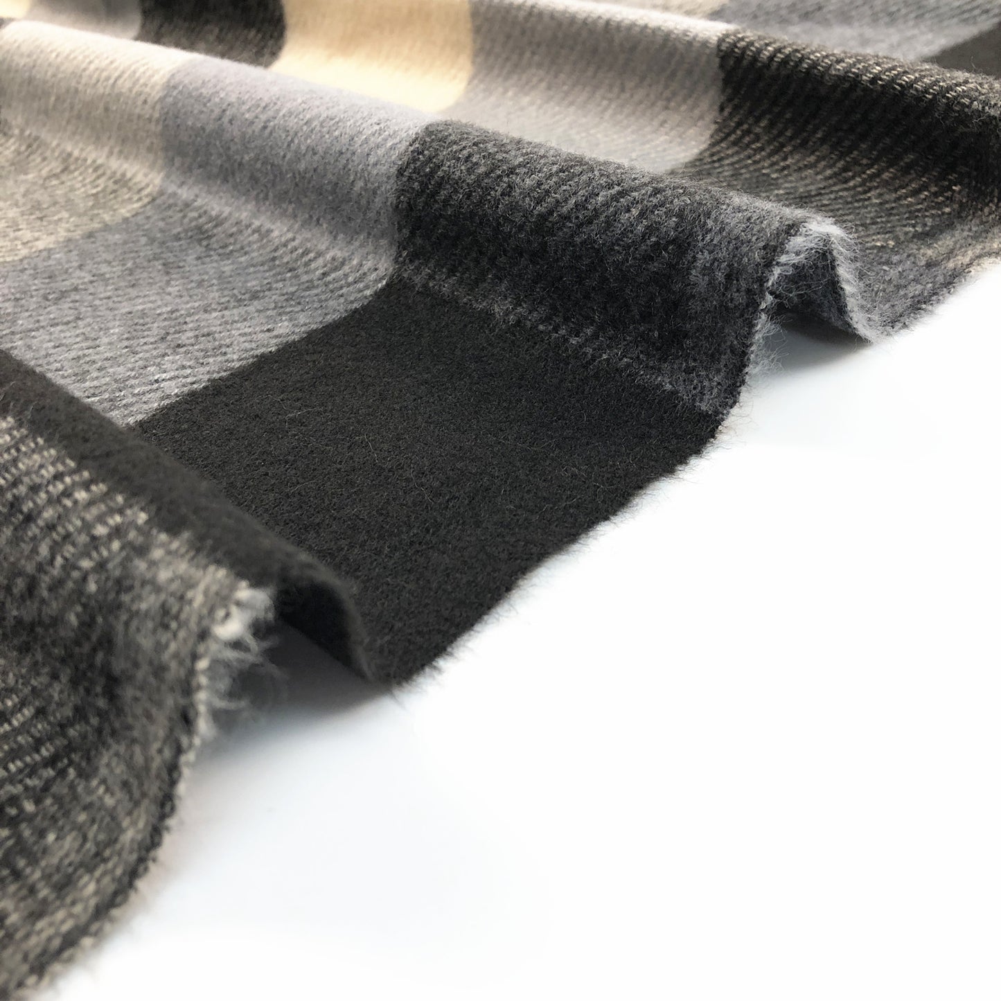 Blanket Scarf - Plaid - Black