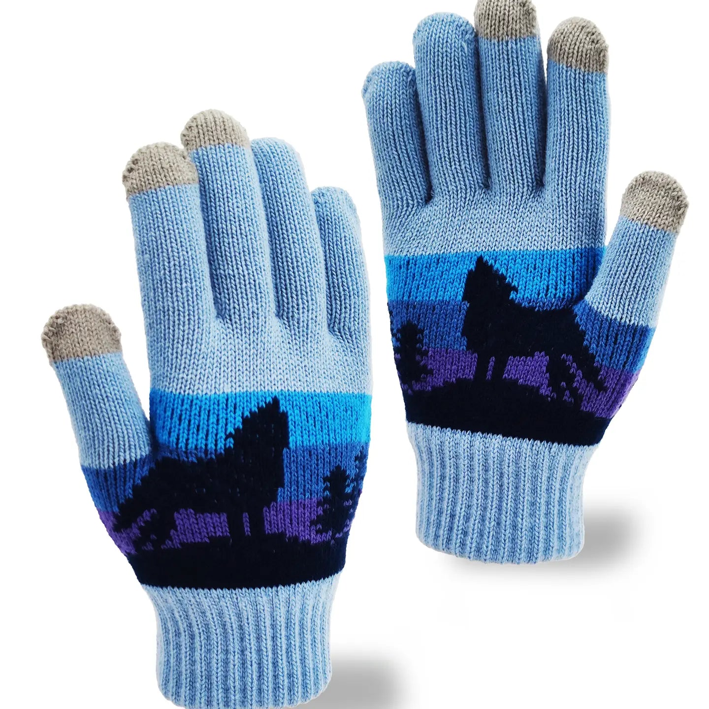 Gloves - Howls of Twlight Wolf - Blue