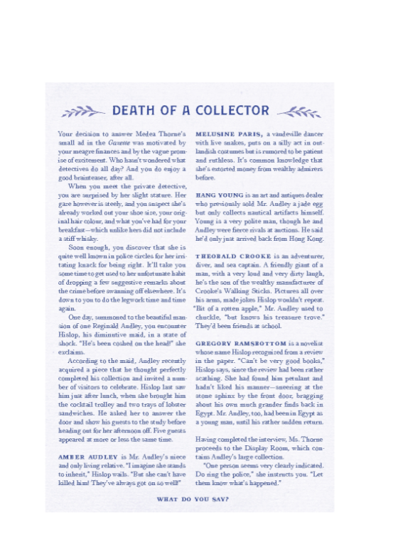 Puzzle - Murder Most Puzzling - Death of a Collector