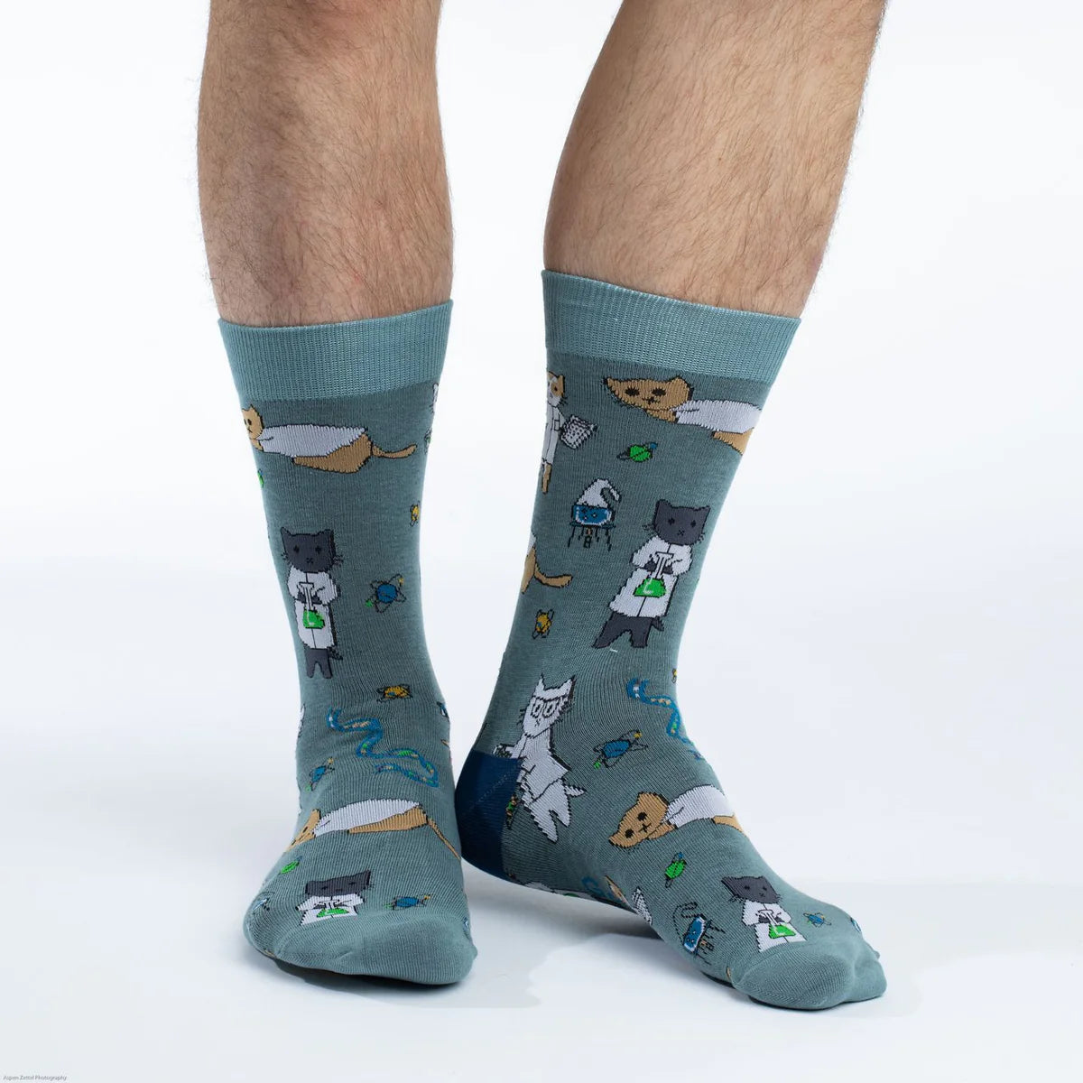 Socks - Large Crew - Science Cats