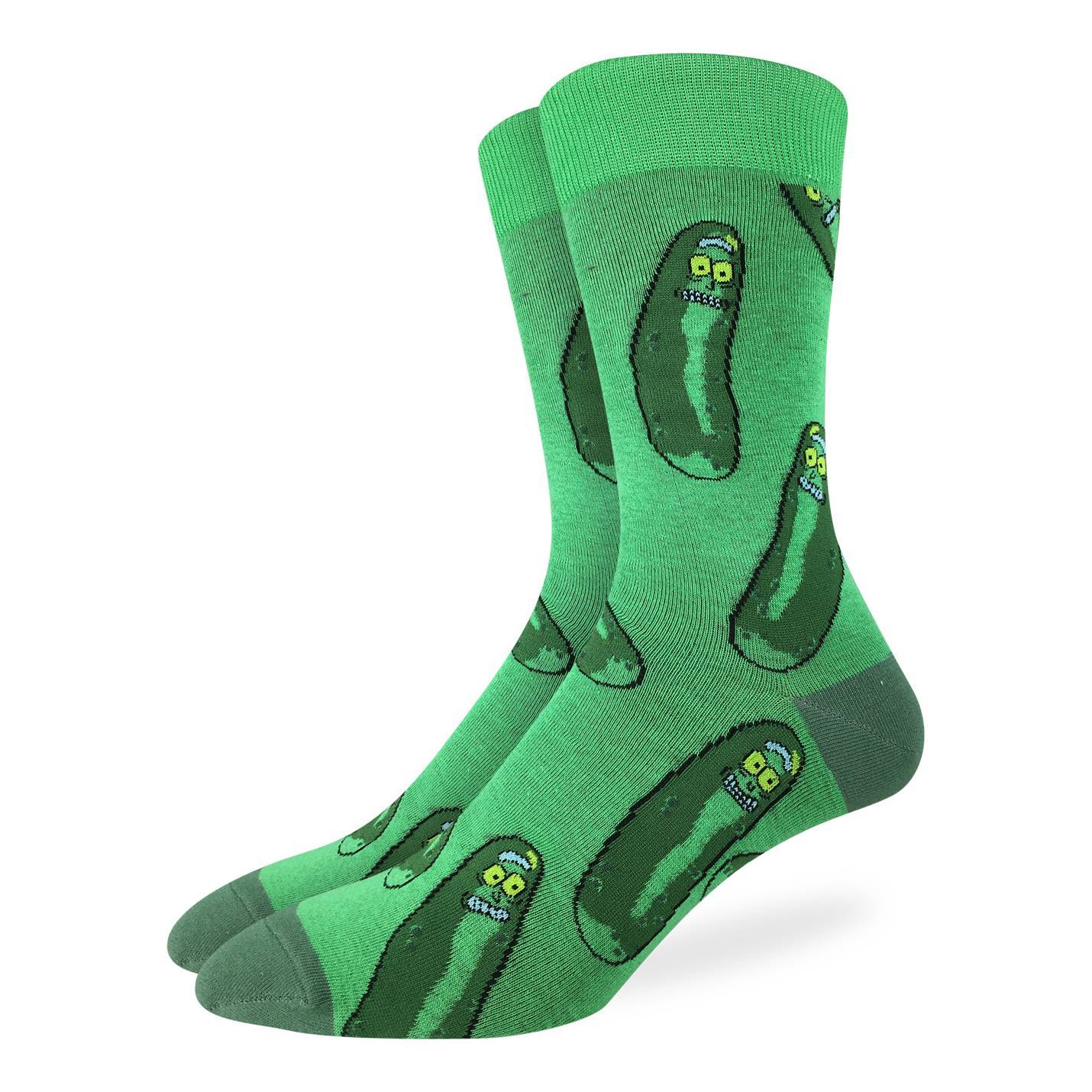 Socks - Large Crew - Pickle Rick