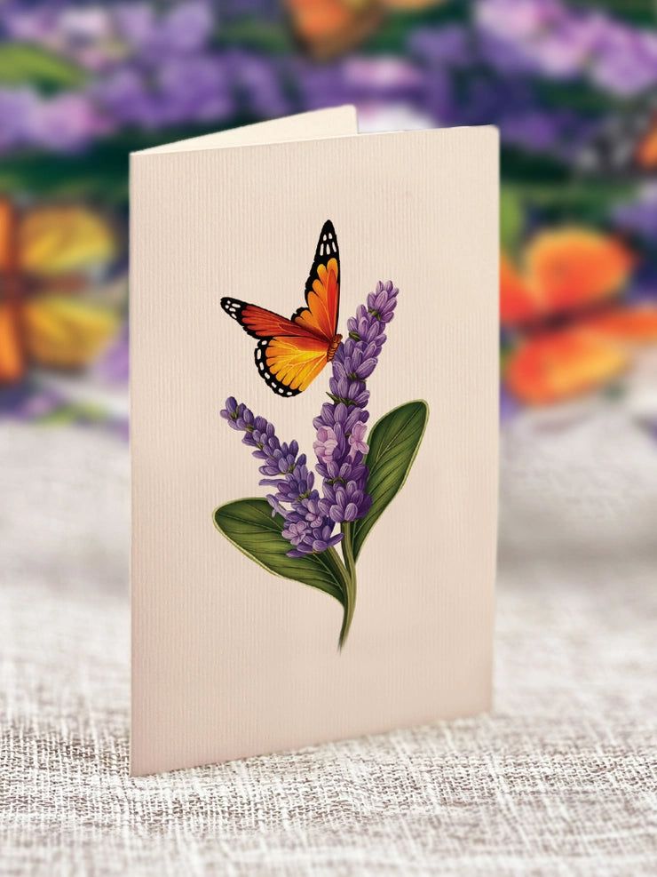 Mini Paper Bouquet - Lavender Butterflies - 6"