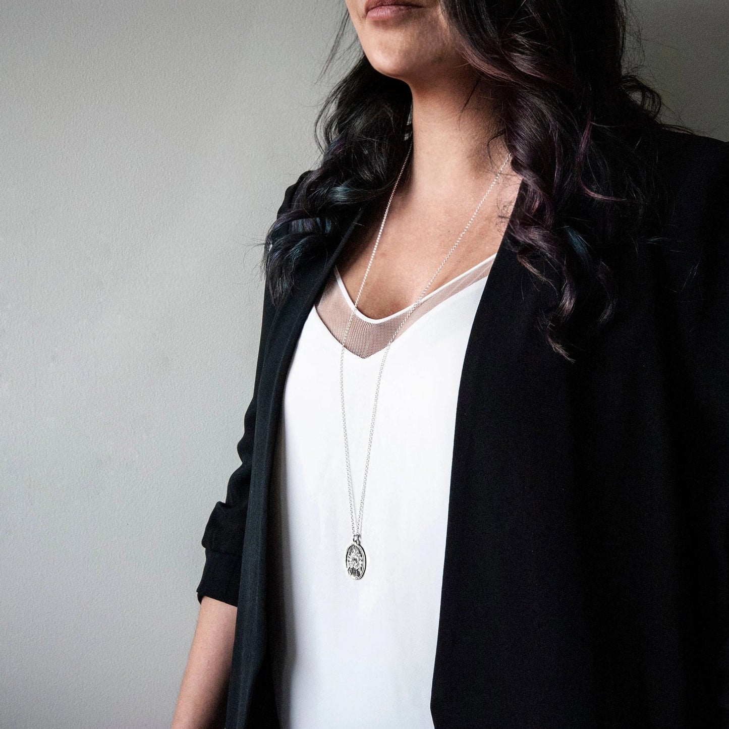 Necklace - Sun & Moon Mountain - Double Sided