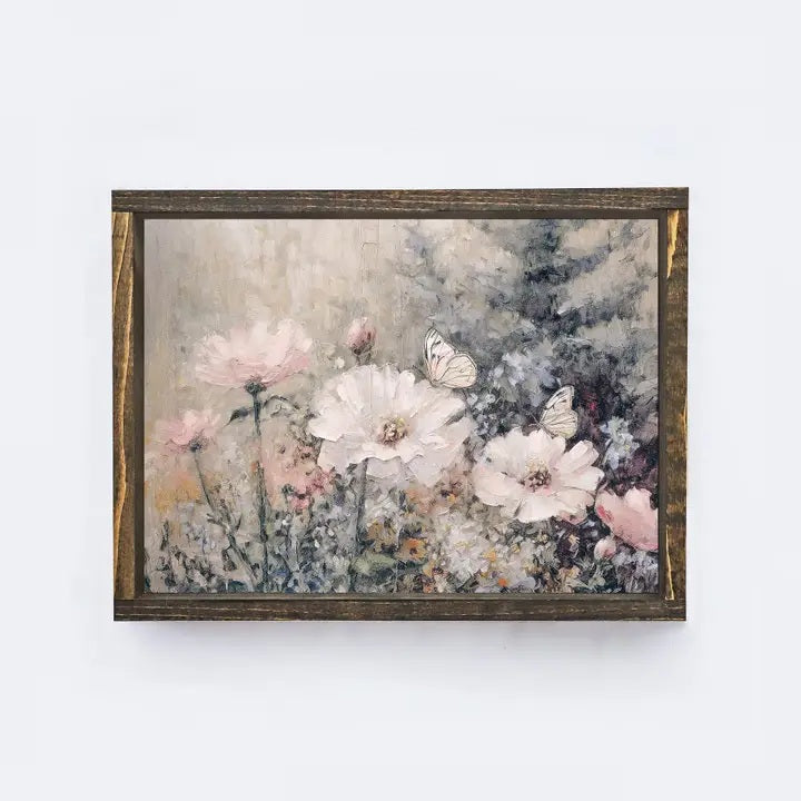 Sign - Wildflowers and Butterflies - 19 X 13"