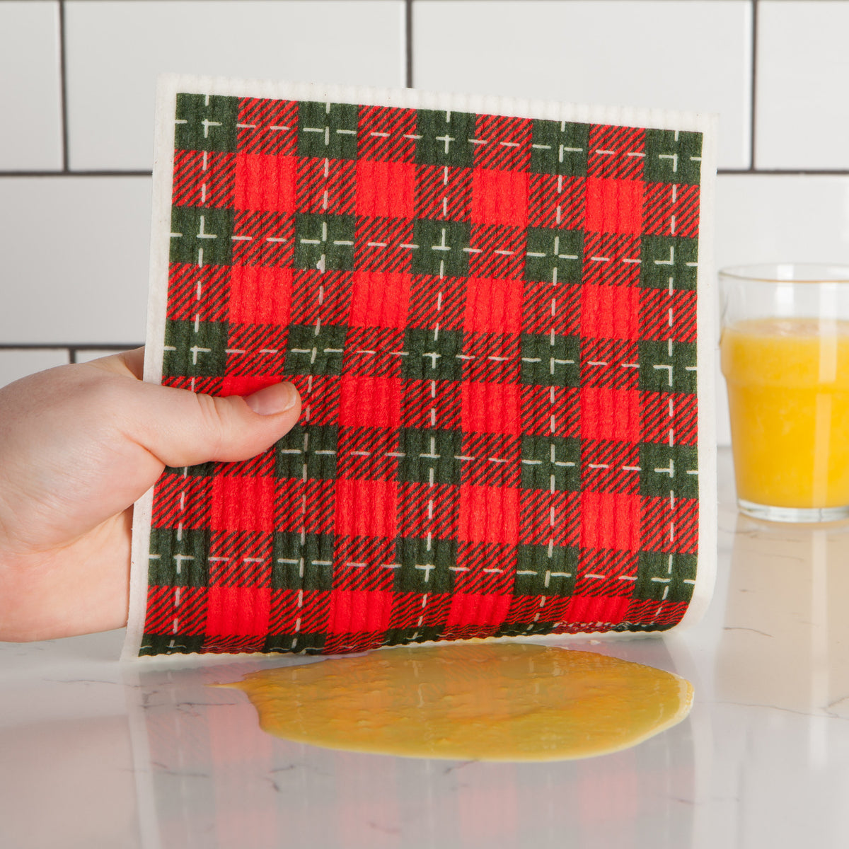 Swedish Dishcloth - Tartan