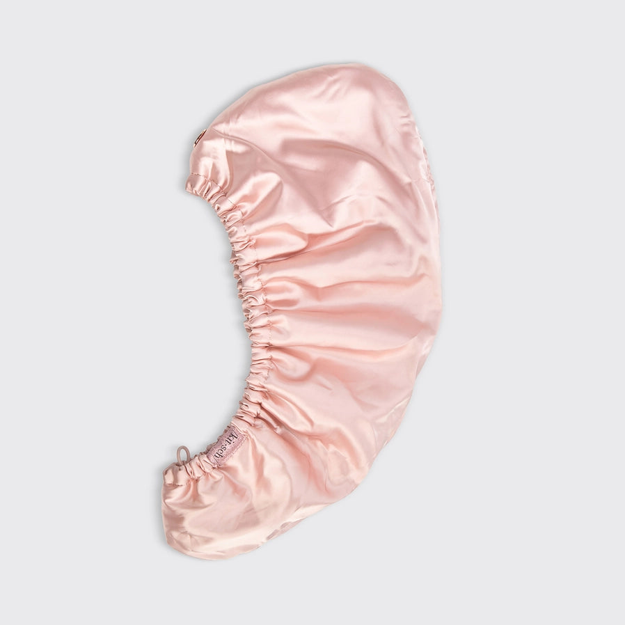 Satin Wrapped Hair Towel - Blush Pink