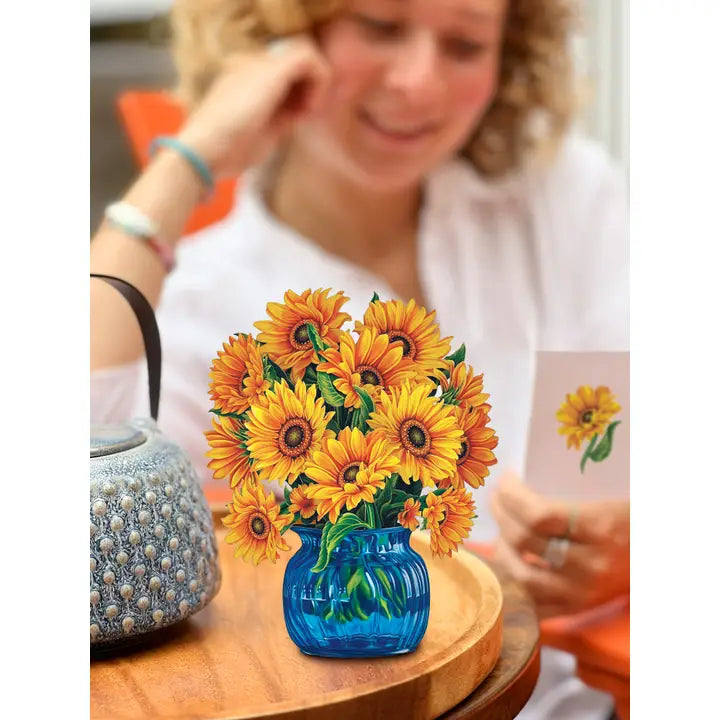 Mini Paper Bouquet - Sunflowers - 6"