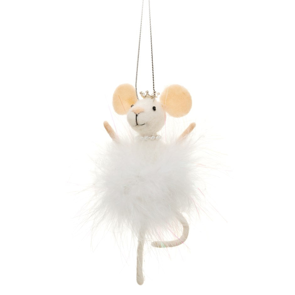 Ornament - Felt - Mouse Ballerina