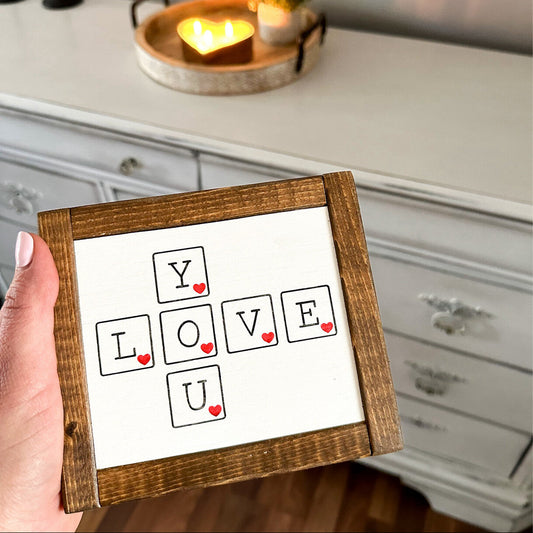 Sign - Itty Bitty Mini - Love You Hearts