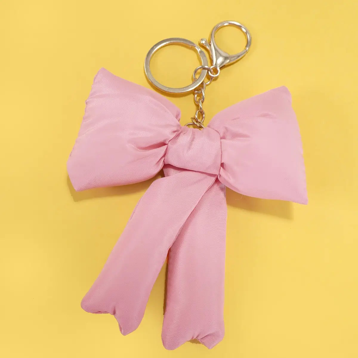 Bag Charm - Puffy Bow - Pink