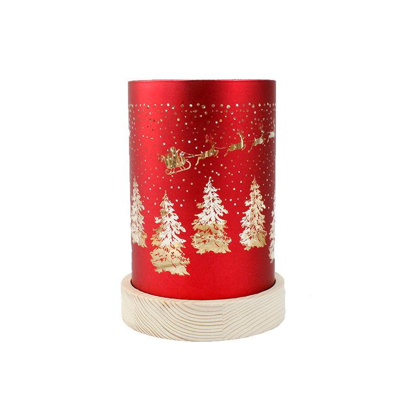 LED Lantern - Santa Sleigh - Red