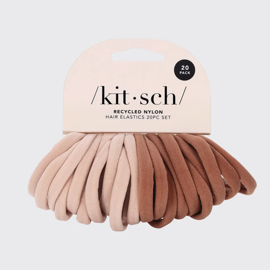 Hair Elastics - Nylon - Blush Set of 20