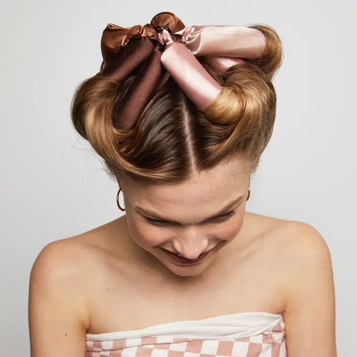 Hair Flexi-Rods - Jumbo- Rosewood Satin - S/4