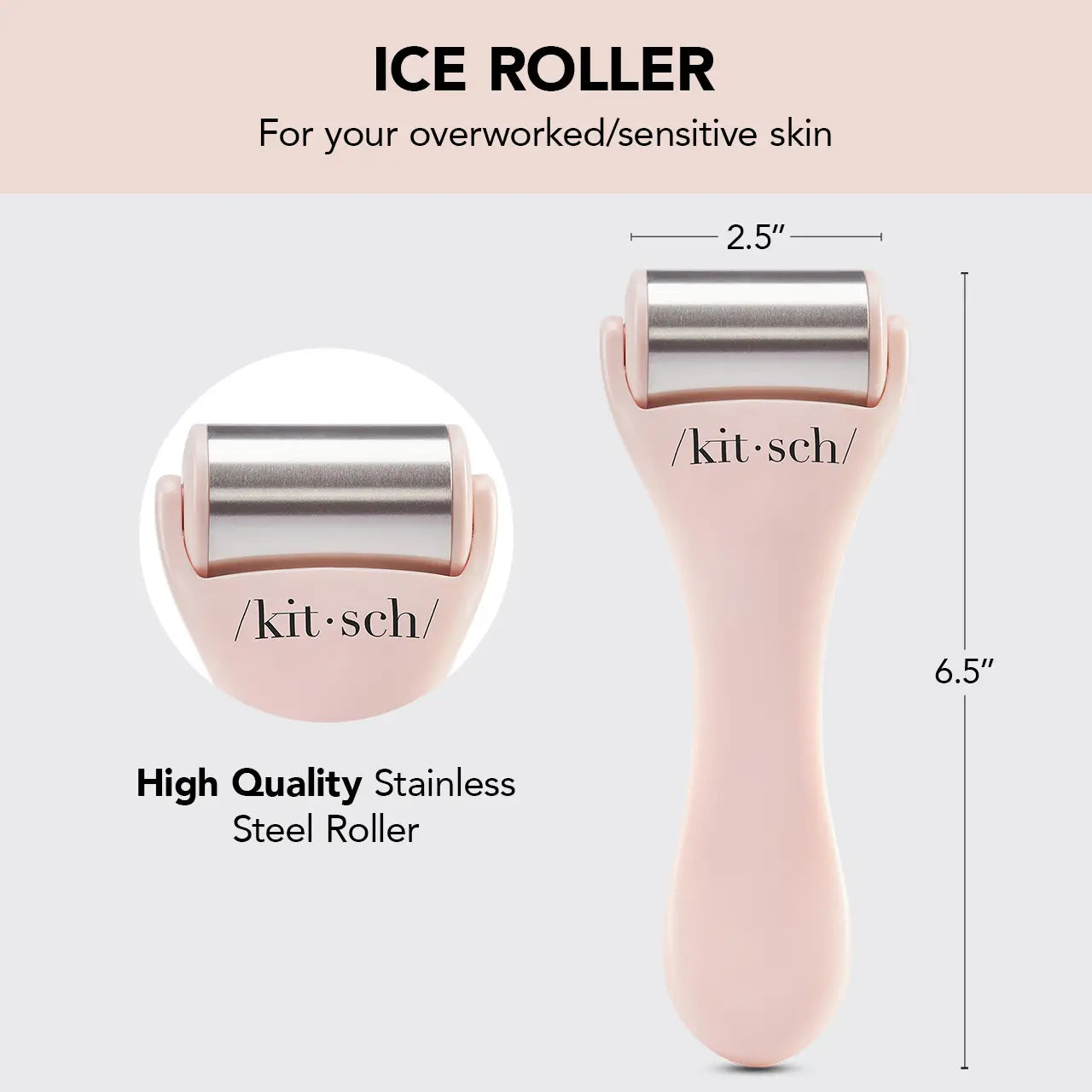 Ice Roller - Stainless Steel - Pink