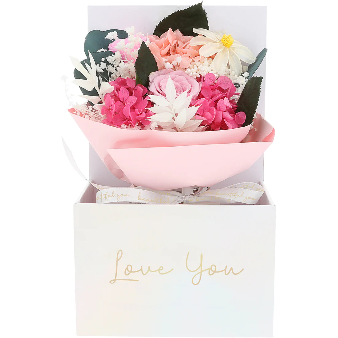 Preserved Bouquet - Love You - Pink