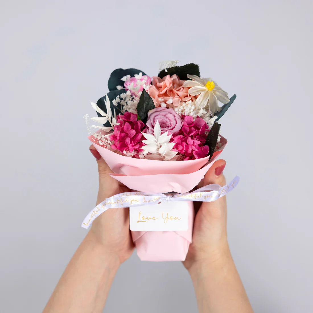 Preserved Bouquet - Love You - Pink
