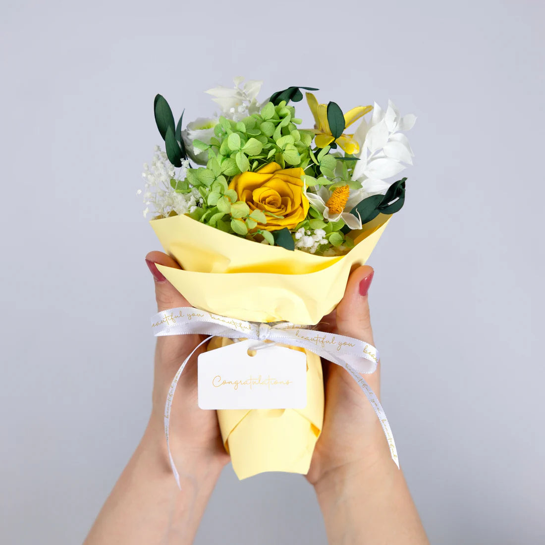 Preserved Bouquet - Congratulations - Yellow