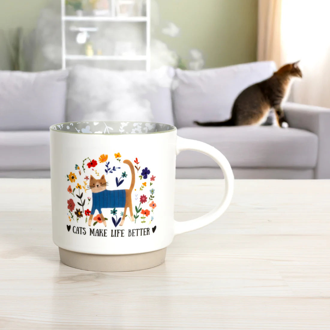 Mug - Cats Make Life Better - 18oz