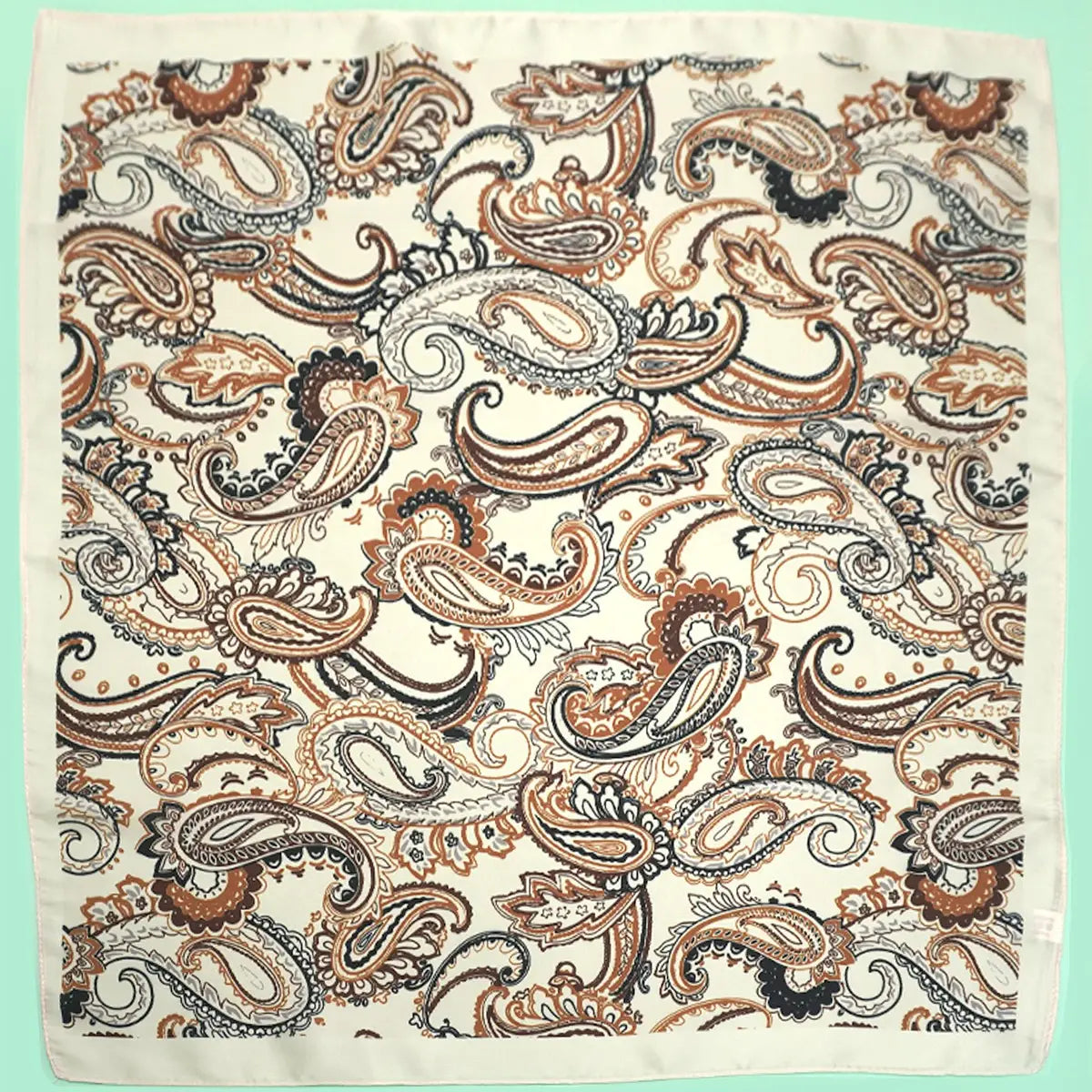 Square Scarf Bandana - Paisley Neutrals