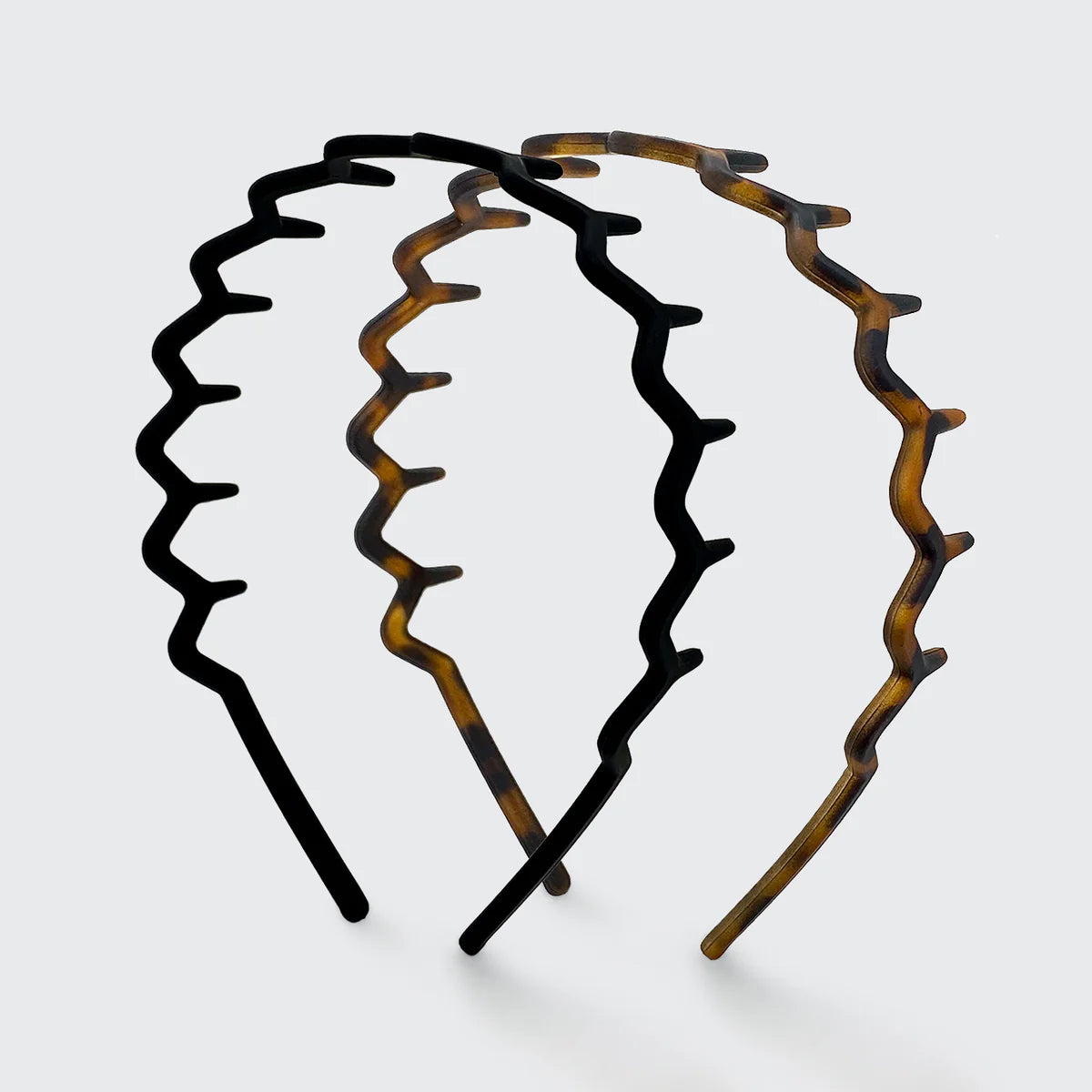 Headband Set - Zig Zag - Black & Tortoise