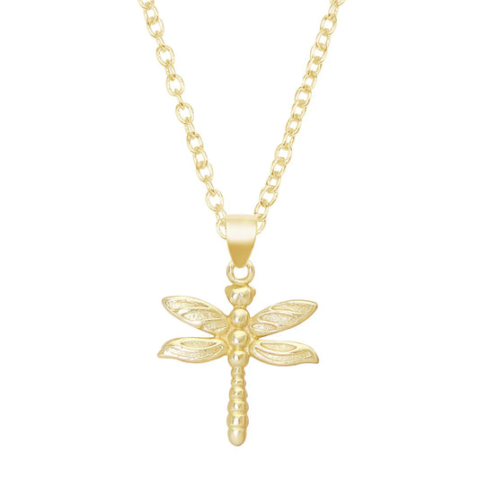 Necklace - Dragonfly - Gold 18”