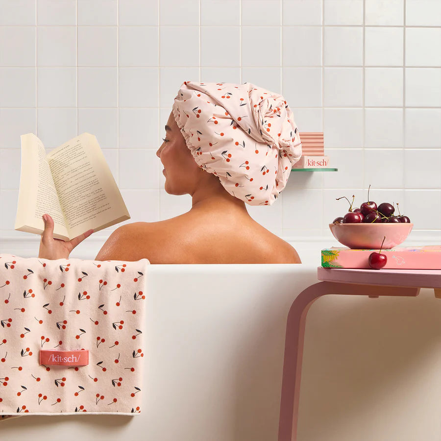 Shower Cap - Satin - Cherry