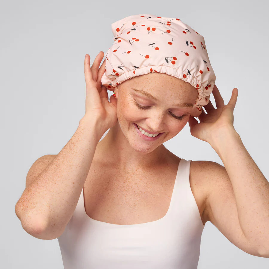 Shower Cap - Satin - Cherry