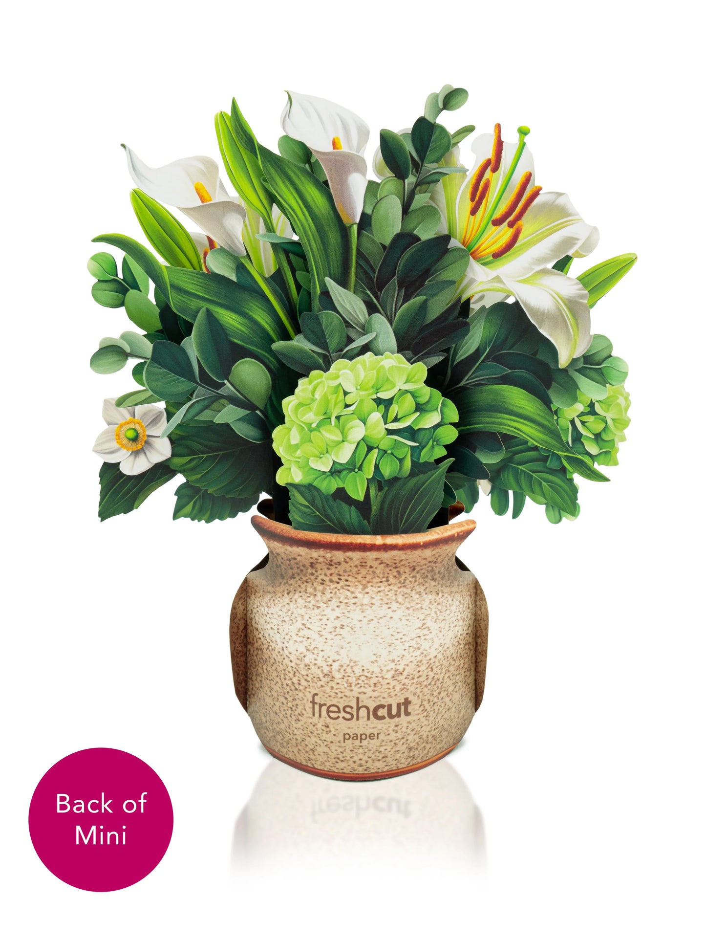 Mini Paper Bouquet - Ivory & Sage - 6"