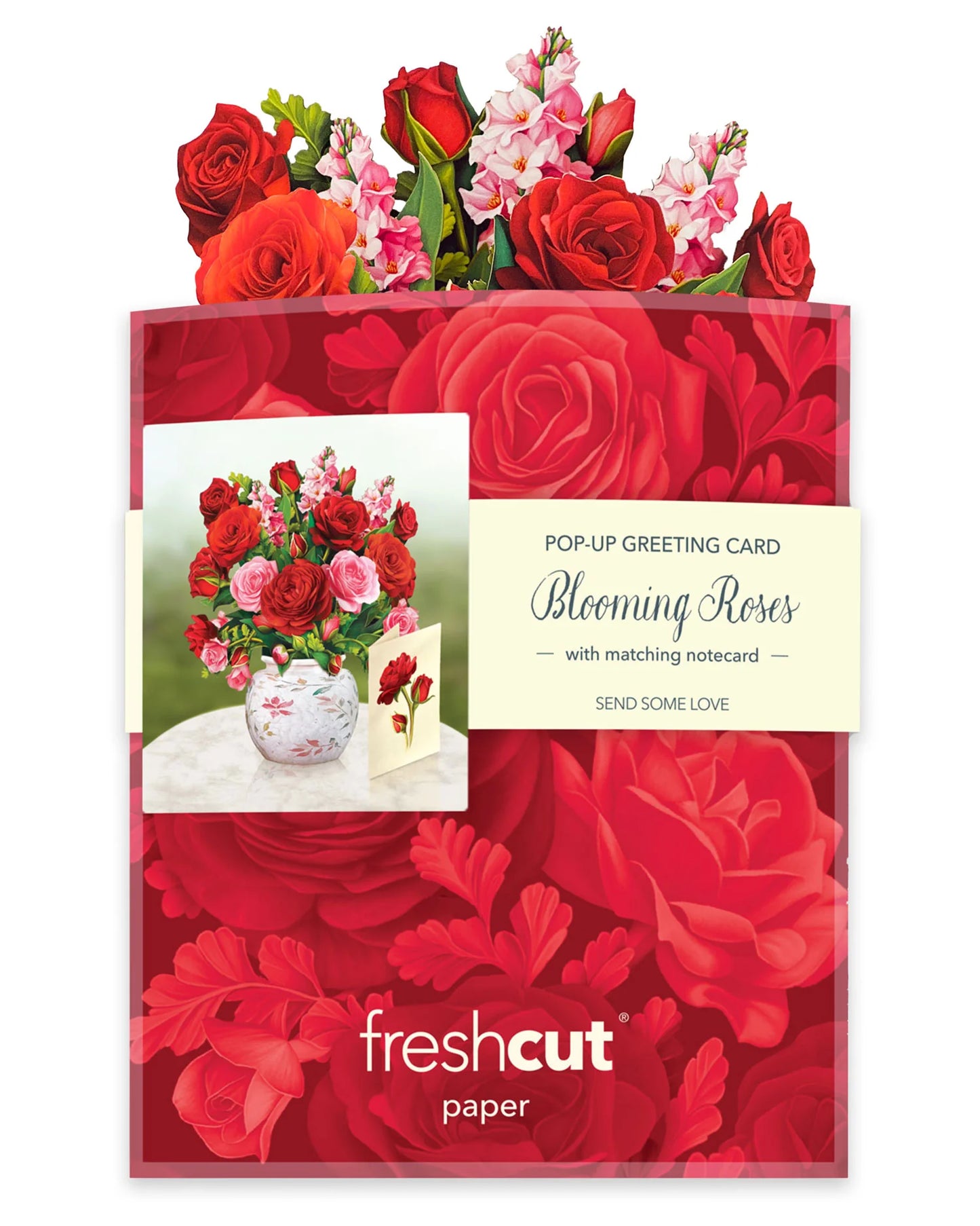 Mini Paper Bouquet - Blooming Roses - 6"