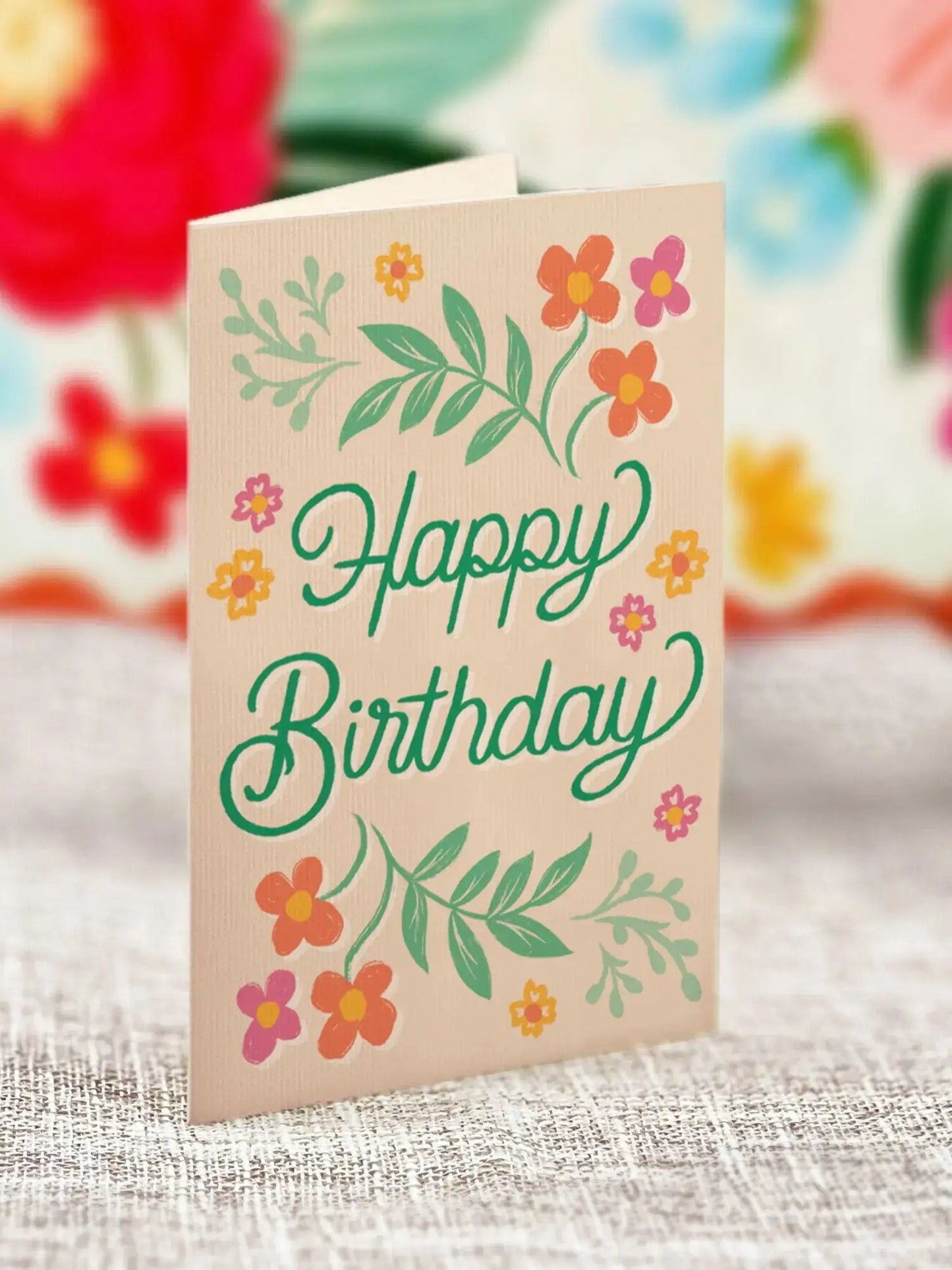 Mini Pop Up Card - Birthday Cake Floral - 6"