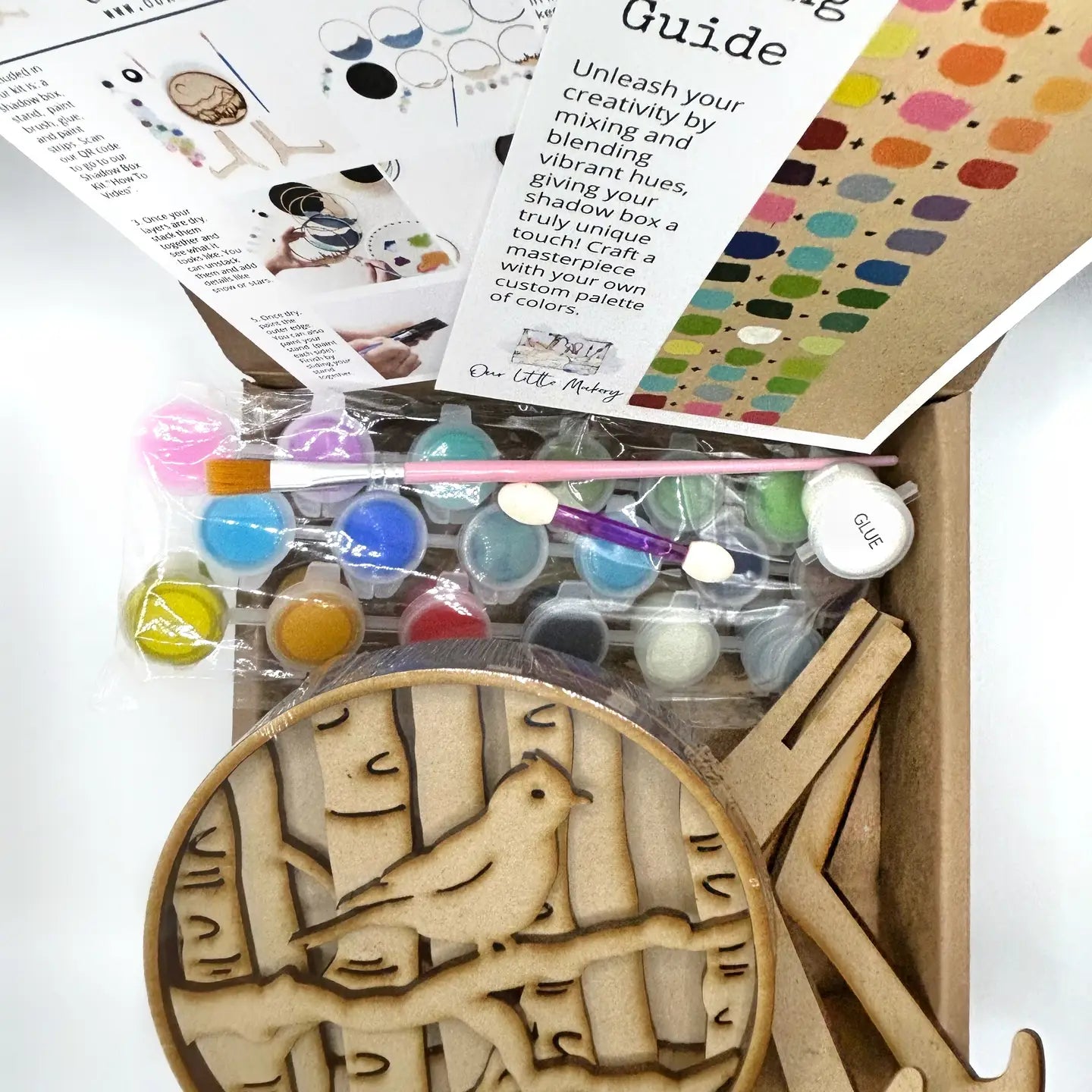 Shadow Box - Craft Kit - Bird On Branch