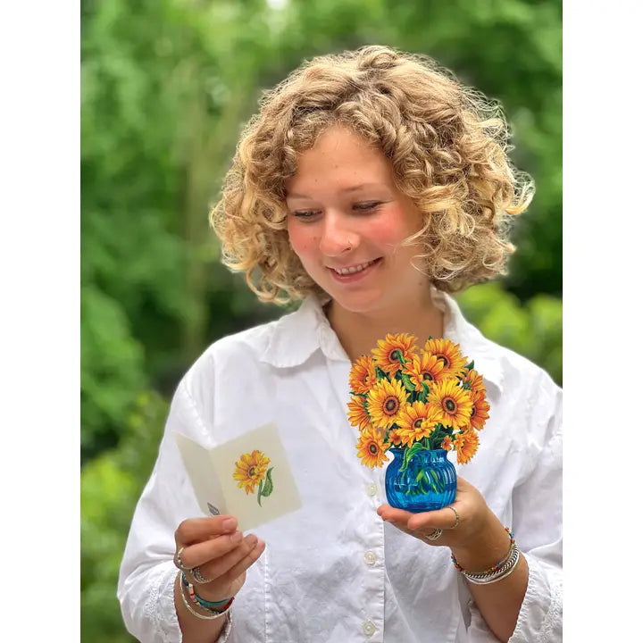 Mini Paper Bouquet - Sunflowers - 6"