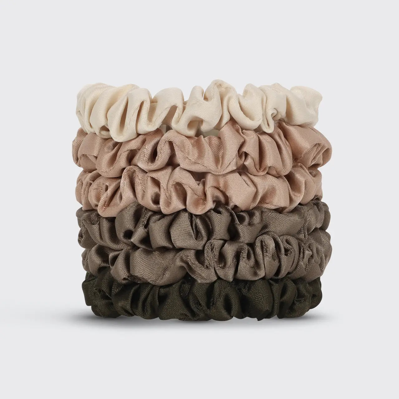 Petite Scrunchie Set - Eucalyptus Satin - Set of 6