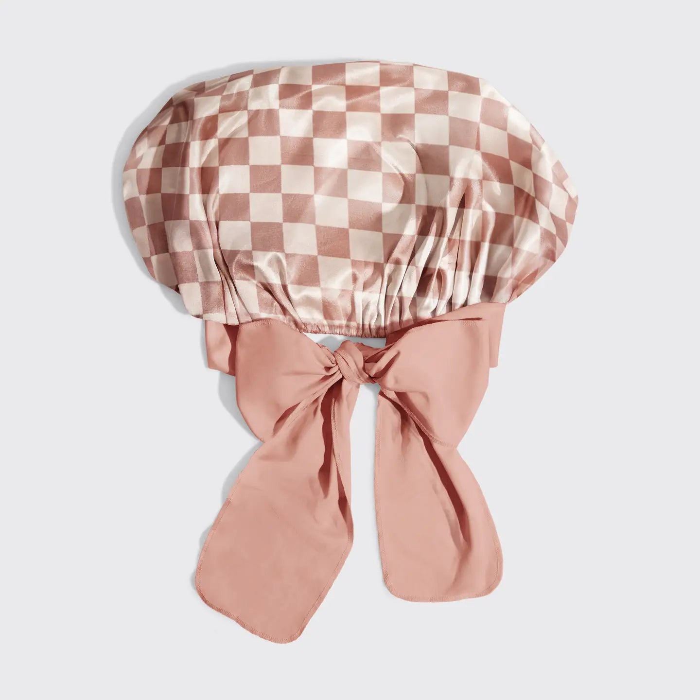 Sleep Bonnet - Satin - Checkered Terracotta