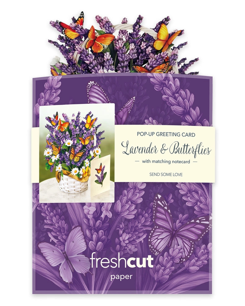Mini Paper Bouquet - Lavender Butterflies - 6"