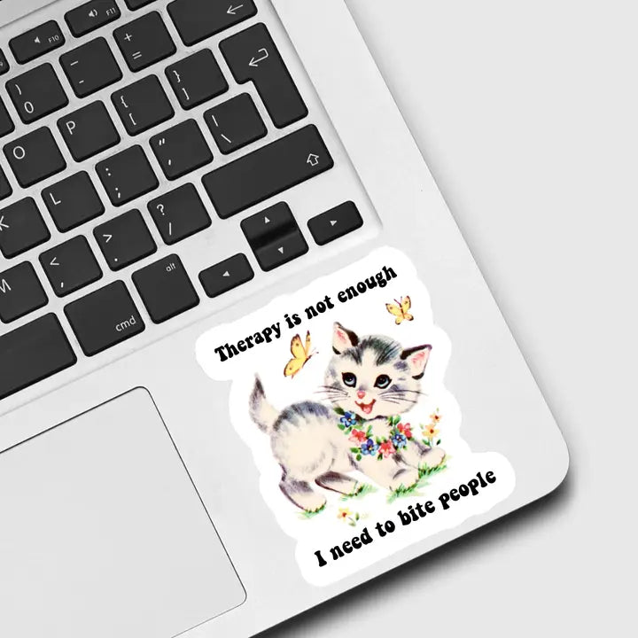 Sticker - Therapy Is Not Enough Cat