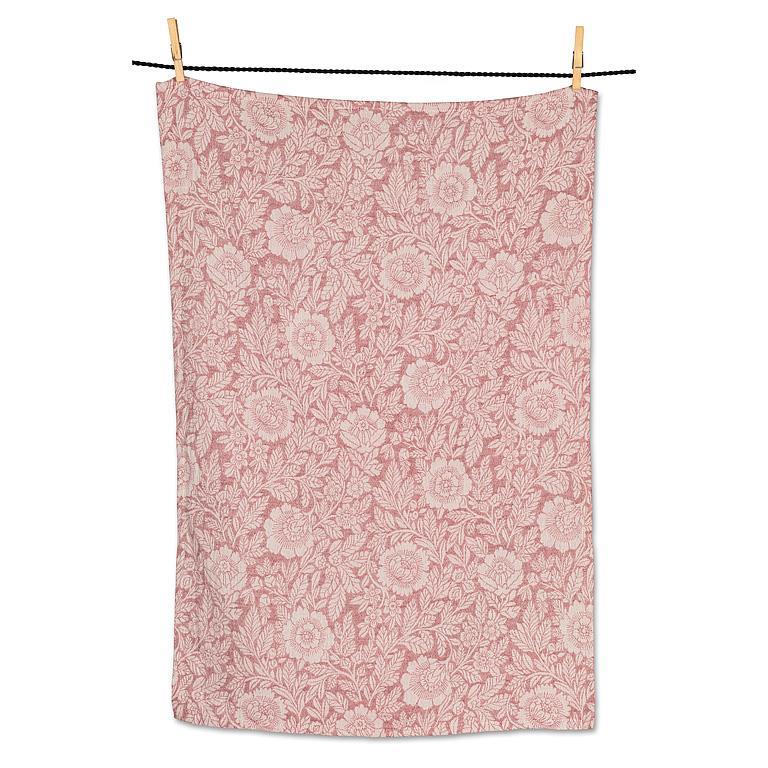 Tea Towel - Stonewashed Cotton - Rose Jaquard