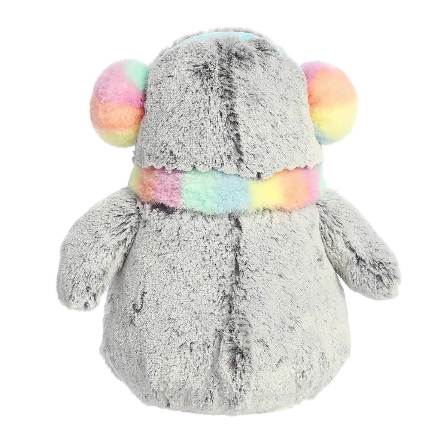 Stuffy - PomPom Penguin - 9" Rainbow Earmuffs