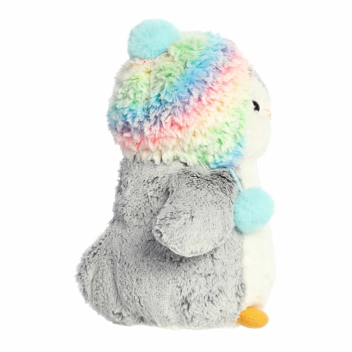 Stuffy - PomPom Penguin - 9" Rainbow Beanie