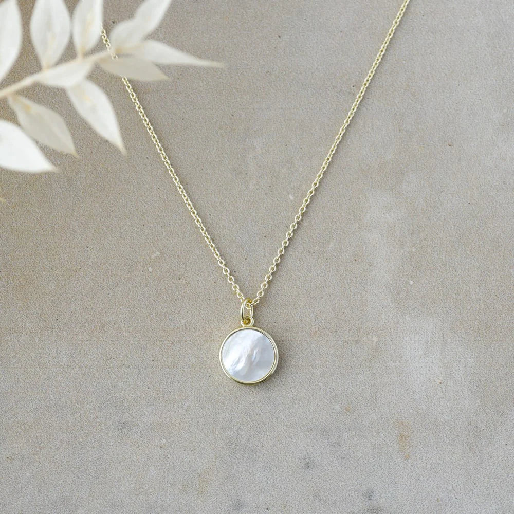 Necklace - Alluring Mother of Pearl - Gold