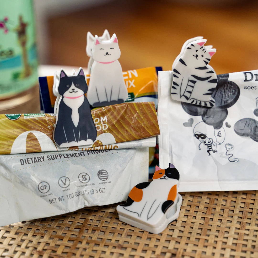 Bag Clips - Kitty - Set of 4