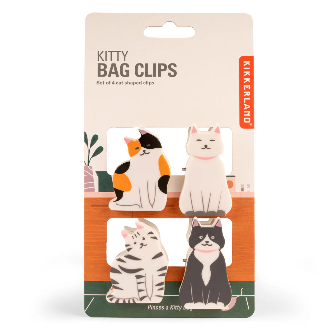Bag Clips - Kitty - Set of 4