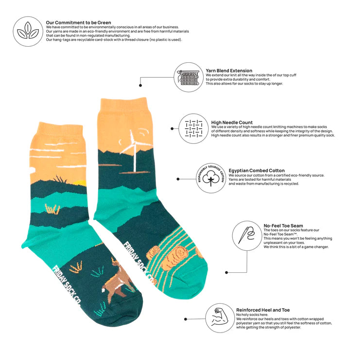 Socks - Small - Foothills Canadian Landscape