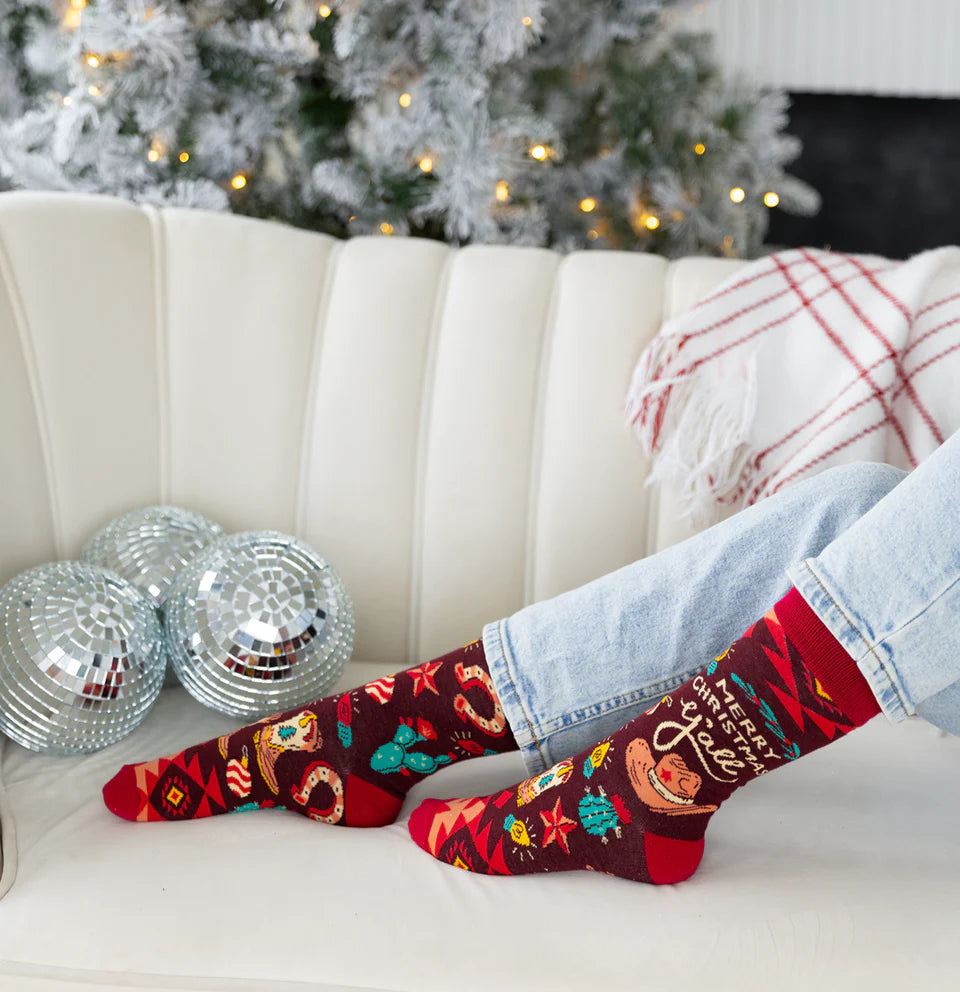 Socks - Small Crew - Country Christmas Ya'll