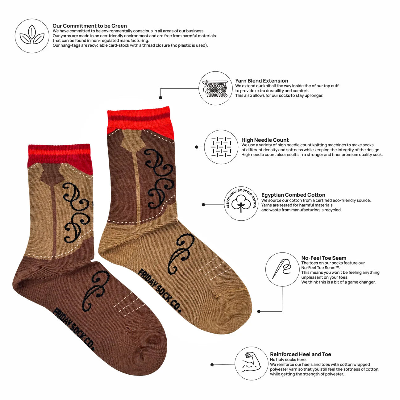 Socks - Small - Cowboy Boot