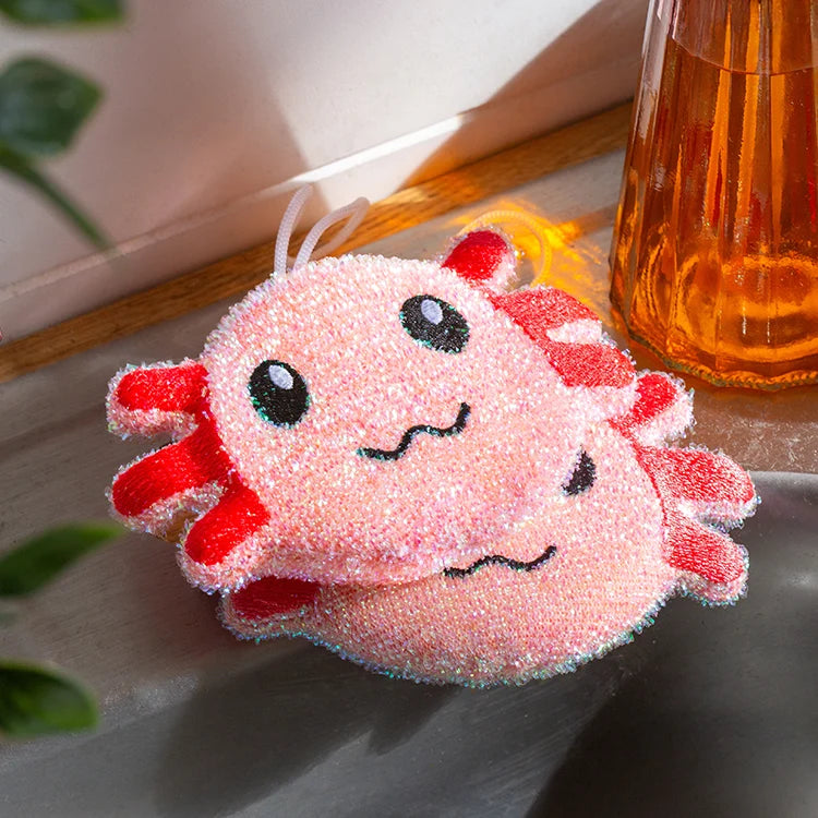 Cleaning Sponge - Axolotl - Set of 2