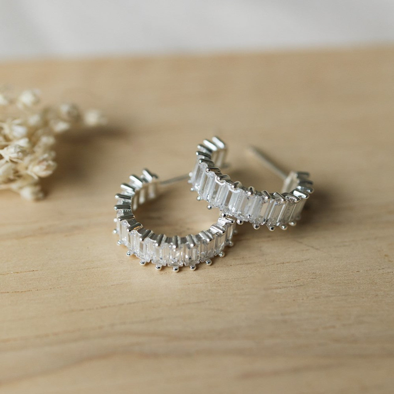 Hoop Earrings - Chara - Silver