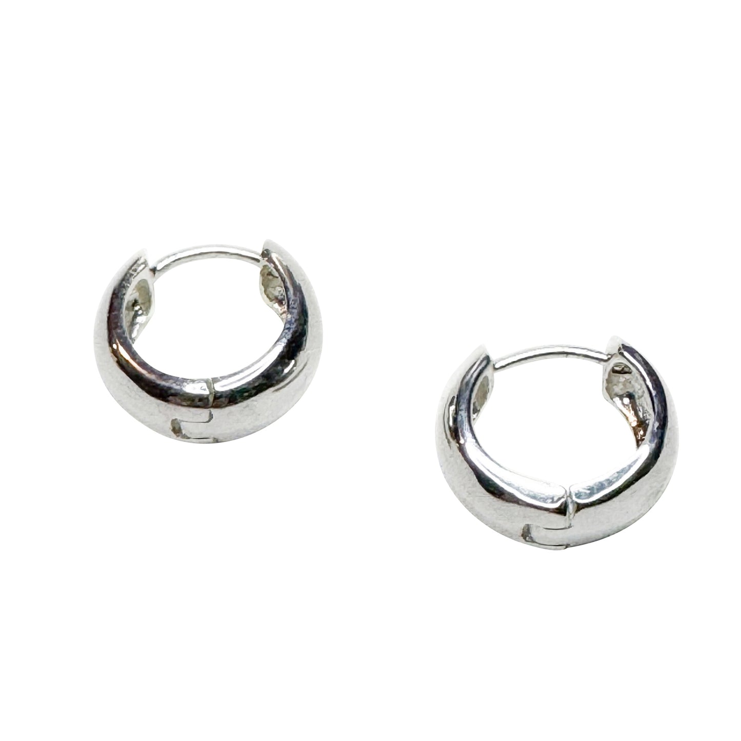 Hoop Earrings - Lola 0.5 Inch - Silver