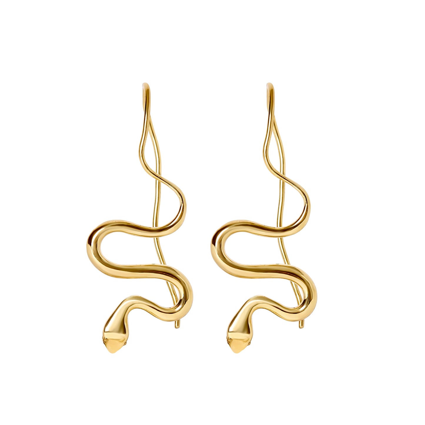 Earrings - Snake Hook - Gold